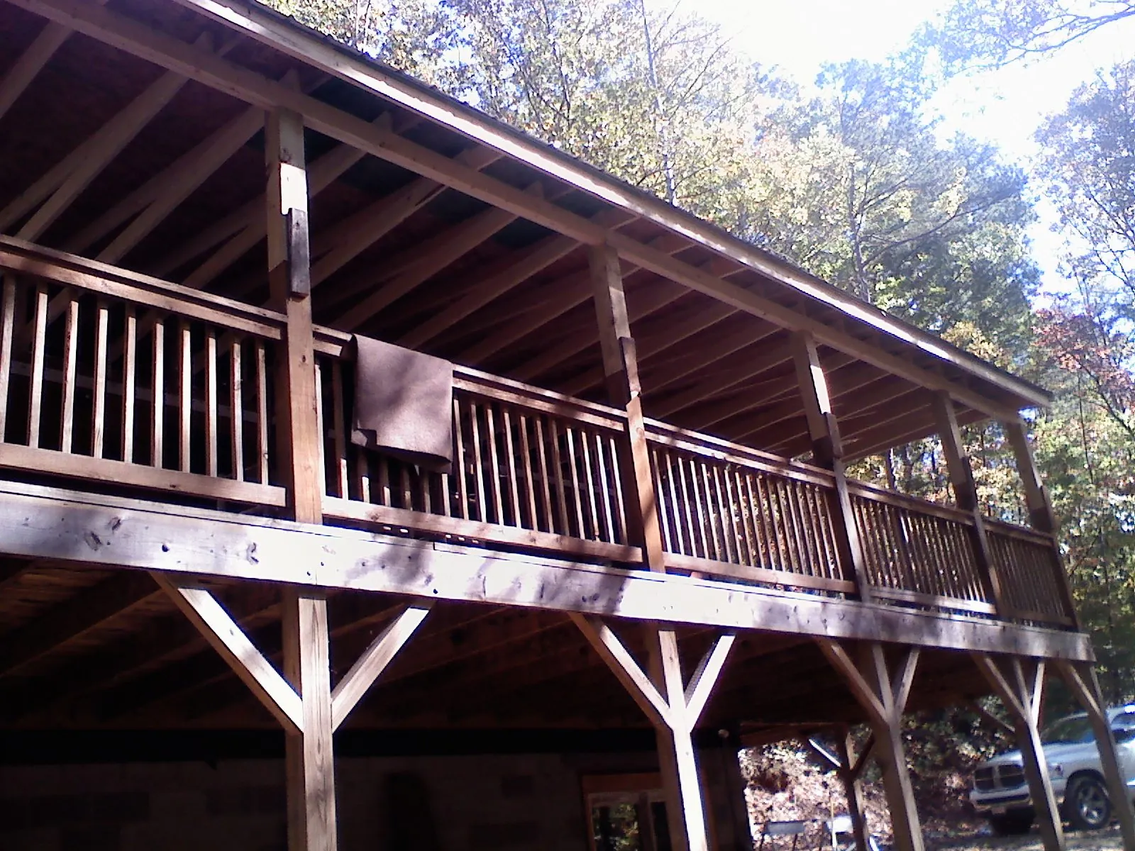Timber framing under a new elevated porch and deck — Roof Leak Repair in Glendora by Roofing Brothers